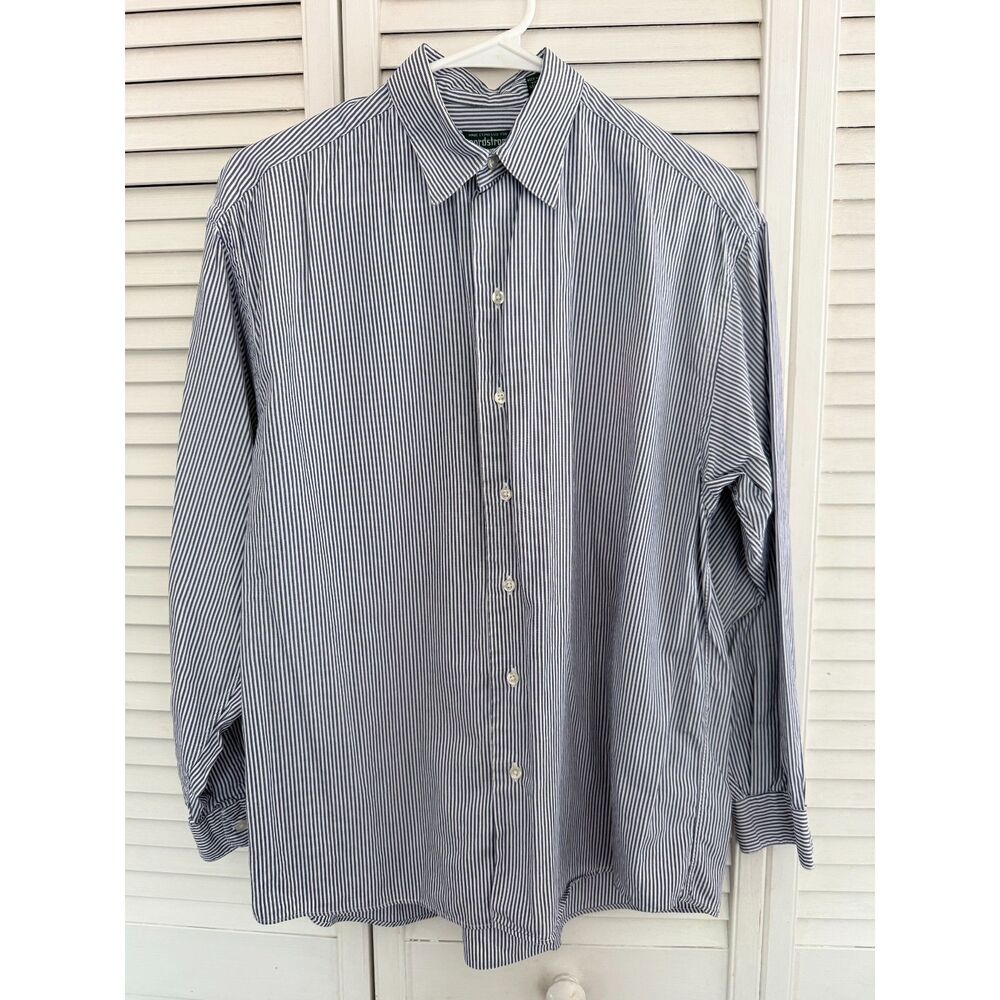 Vintage Nordstrom by Gitman Bros Striped Cotton Button Down Shirt Womens 10 USA